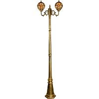 Светильник садово-парковый Feron "Сфера малая" PL3708 220В 2*60Вт E27 IP44 Черное золото 2200мм картинка 